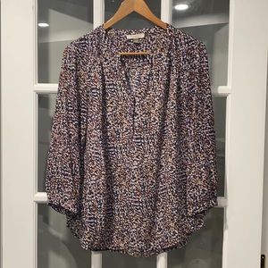 3/4 Sleeve Multi-Color Blouse